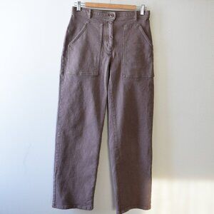 Wilfred Free taupe high rise straight leg pants